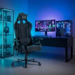 Kép 2/19 - FLASH fekete forgó gamer szék