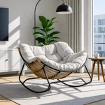 Kép 2/6 - ELTON hintaszék szürke