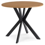 Kép 1/7 - LAUREN asztal 80 cm Aranytölgy/Fekete