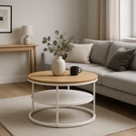 Kép 2/7 - BEST tölgy/fehér asztal - Elegáns megjelenés