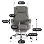 Kép 12/13 - Elegáns szürke masszázsfotel