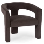 Kép 1/7 - LILLE Barna Bársony Lounge Fotel