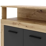 Kép 5/6 - BLAGO Fiókos Komód 190 cm Artisan Tölgyfa/Fekete