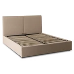 Kép 1/12 - Ágy 160x200 MARSYLIA tárolóval bézs kordbársony
