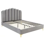 Kép 1/3 - Ágy 160x200 GEMINI szürke bársony