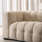 Kép 3/10 - Elegáns krémszínű ülőbábás fotel
