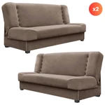 Kép 1/7 - 2 db-os PIANO bézs kanapéágy szett