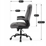 Kép 13/13 - COMFORT Szürke Bársony Forgófotel