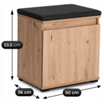 Kép 12/12 - Zestaw do Przedpokoju PARMA 80 cm tölgy Artisan/Grafit