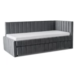 Kép 1/9 - VILLEMO 90x200 Velúr Heverő Szürke