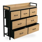 Kép 4/11 - HUDSON fiókos komód 98 cm, tölgy/fekete