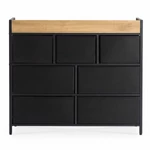 Kép 6/11 - HUDSON fiókos komód 98 cm, tölgy/fekete