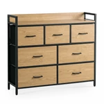 Kép 1/11 - HUDSON fiókos komód 98 cm, tölgy/fekete