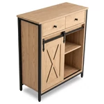 Kép 3/7 - COLE fiókos komód 70 cm, tölgy/fekete