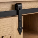 Kép 7/8 - ARLO polcos komód 100 cm, tölgy/fekete