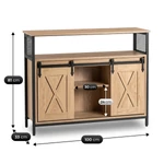 Kép 8/8 - ARLO polcos komód 100 cm, tölgy/fekete