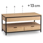 Kép 3/11 - LUCA kihúzható dohányzóasztal 100 cm, tölgy/fekete