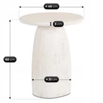 Kép 7/7 - REES dohányzóasztal 49 cm, krémszínű/bézs