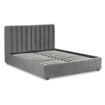 Kép 2/5 - MARI ágy 120x200, szürke velúr