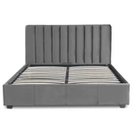 Kép 3/5 - MARI ágy 120x200, szürke velúr