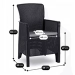 Kép 13/13 - Kerti bútorkészlet Asztal ARGOS 160-260 cm Orzech i 8 Foteli FRESNO Feketech