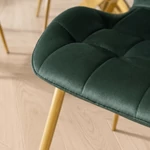 Kép 4/13 - LUCKY zöld szék arany lábbal