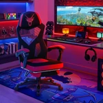 Kép 2/7 - BING Forgós Gamer Szék lábtartó
