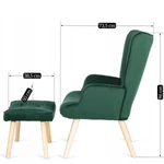 Kép 10/10 - Lozano lounge fotel - zöld  bájos