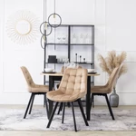 Kép 2/12 - RICK bézs bársony szék