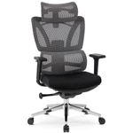 Kép 1/16 - DELSIN ergonomikus fekete forgószék