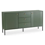 Kép 1/7 - SOFT Fiókos Komód 154 cm Kétajtós Fiókokkal, Bordázott Zöld