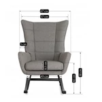 Kép 7/8 - Modern design szürke hintaszék