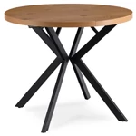 Kép 1/9 - LUGO Kihúzható asztal 90-190 cm Aranytölgy/Fekete