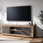 Kép 2/5 - BLAGO TV szekrény Nyers Tölgy/Grafit