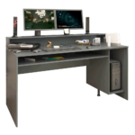 Kép 1/28 - Számítógépasztal/gamer asztal, grafit, TEZRO NEW