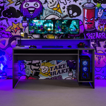 Kép 26/28 - Számítógépasztal/gamer asztal, grafit, TEZRO NEW