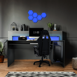 Kép 23/28 - Számítógépasztal/gamer asztal, grafit, TEZRO NEW
