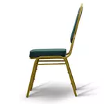 Kép 5/9 - Rakásolható szék, zöld/matt arany keret, ZINA 2 NEW