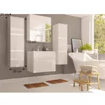 Kép 3/3 - Magas fürdőszoba szekrény, fehér/magasfényű fehér HG, MASON WH11