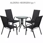 Kép 9/19 - Rakásolható szék, sötétszürke/fekete, ALDERA
