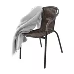 Kép 2/19 - Egymásba rakható szék, barna/fekete fém, DOREN