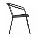 Kép 14/19 - Egymásba rakható szék, barna/fekete fém, DOREN