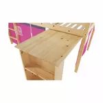 Kép 11/19 - Ágy PC asztallal, fenyő fa/rózsaszín, 90x200, ALZENA