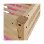 Kép 14/19 - Ágy PC asztallal, fenyő fa/rózsaszín, 90x200, ALZENA