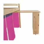 Kép 8/19 - Ágy PC asztallal, fenyő fa/rózsaszín, 90x200, ALZENA