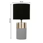 Kép 2/9 - Asztali lámpa, világosszürke/fekete, QENNY TYP 20