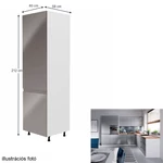 Kép 2/5 - Aurora D60ZL beépített hűtőszekrény  fehér-szürke