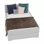 Kép 4/19 - Boxspring típusú ágy 120x200, világosszürke, FERATA KOMFORT