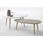 Kép 2/3 - DOBLO fehér/szürke asztalszett