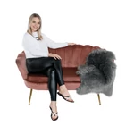 Kép 9/19 - Pad Art-deco stílusban, rózsaszín Velvet anyag/gold chróm-arany, NOBLIN